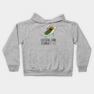 Catching Some Vitamin D-ill Funny Pickle Kids Hoodie